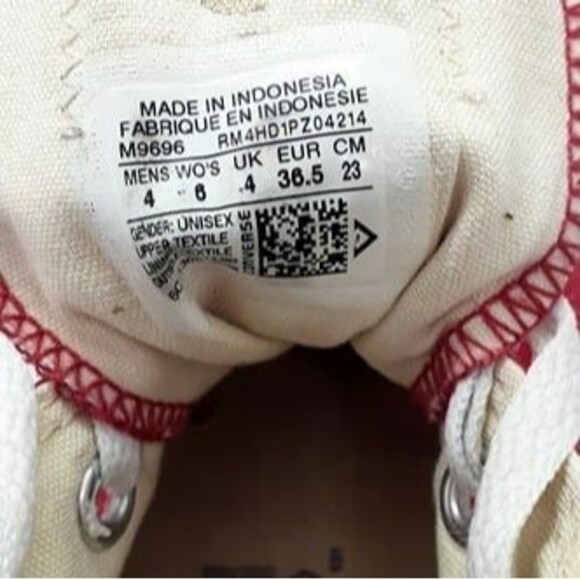 Unisex Converse Chuck Taylor All Star Low TopRed Size 5 #39 - Picture 7 of 9